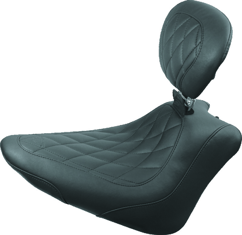 Yamaha V-Star 1100 Custom Fender Bib - Mustang Motorcycle - Studs - Black - `99-`11